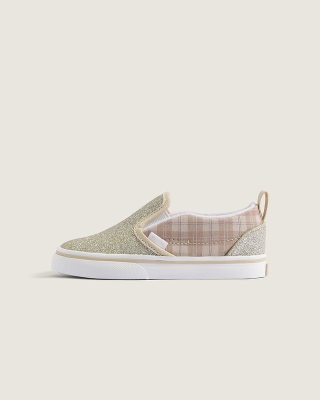 Tênis Slip-On Kids Incense Glitter Plaid Infantil
