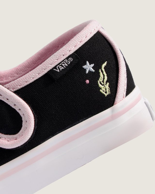 Tênis Mary Jane Mermaid Black Pastel Pink Infantil