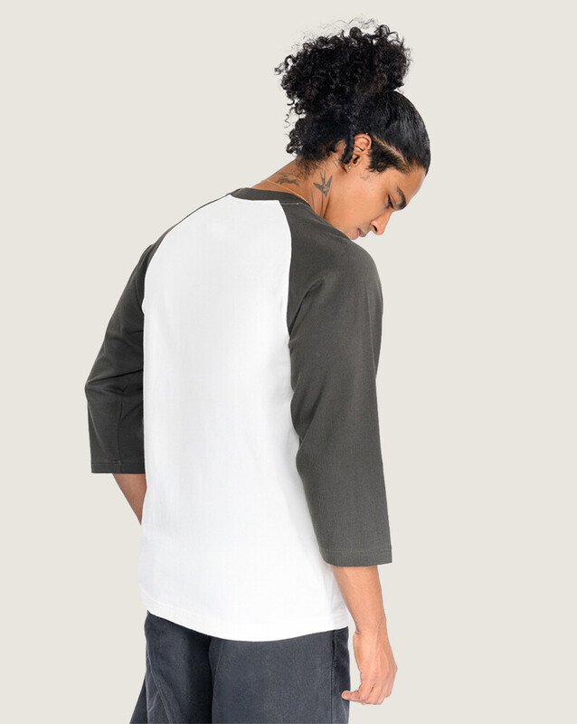 Camiseta Manga 3/4 Lx Raglan Faded Black Egret