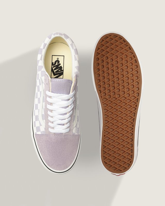 Tênis Old Skool Mesh Matte Checkerboard Purple True White