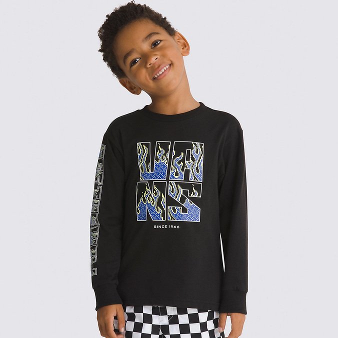 Camiseta Digi Flames Black Infantil