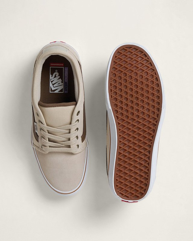 Tênis Chukka Low Sidestripe Skate Espresso Khaki