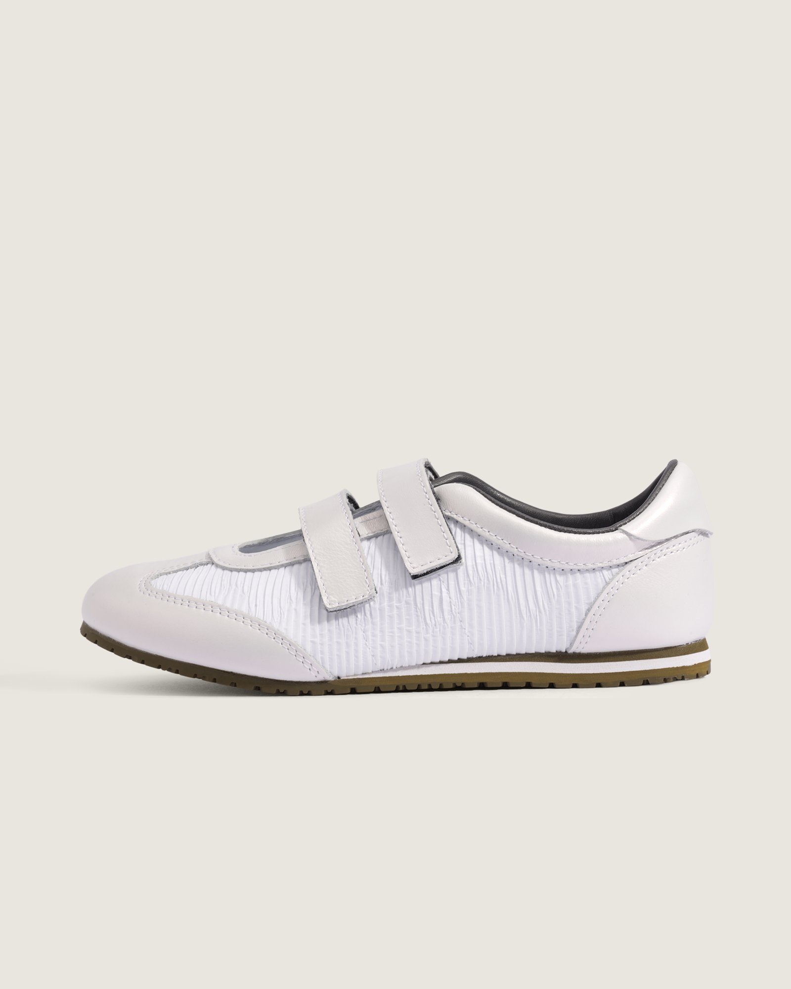 めい　0710 Tênis Mary Jane Pleat Pearl White | Vans