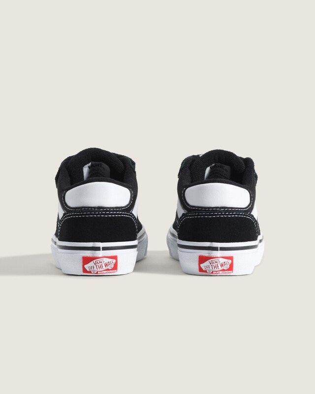 tênis skate rowan leather black white Infantil