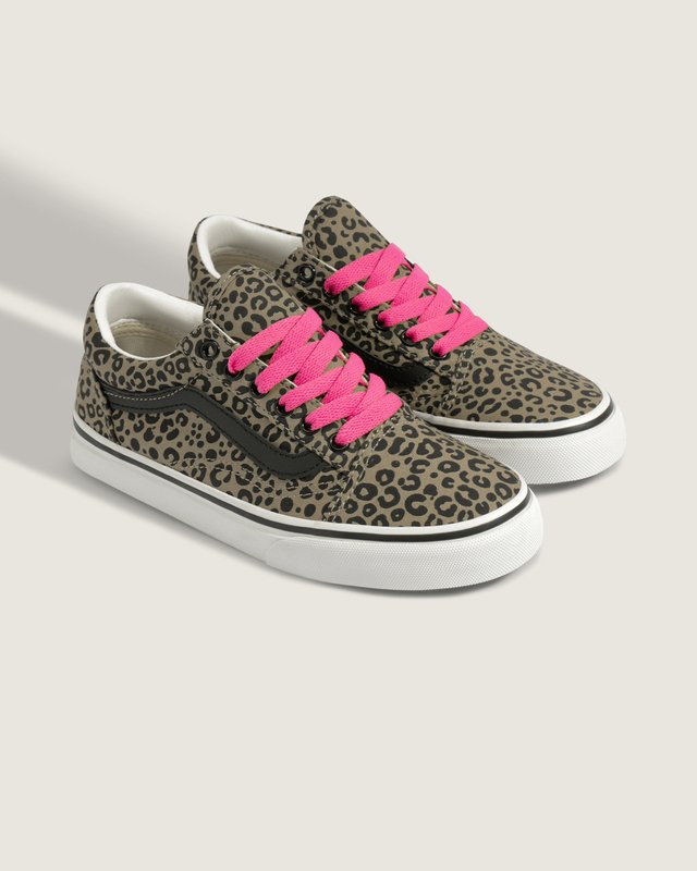 Tênis Old Skool Leopard Pink Velvet Infantil