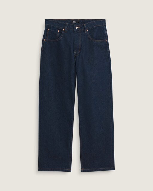 【完売品】VANISH LOOSE FIT OIL COATING DENIM Calça Check 5 Loose Denim Dark Rinse | Vans