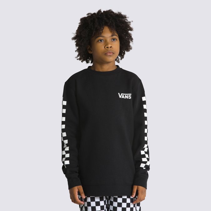 Moletom Exposition Check Crew Infantil Black