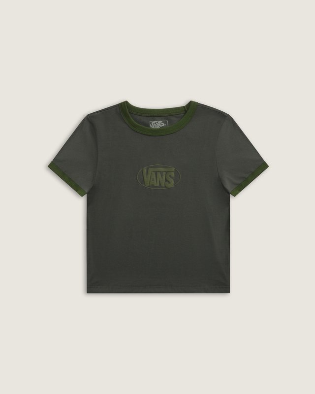 Camiseta Manga Curta Ringer Circle V  Faded Black