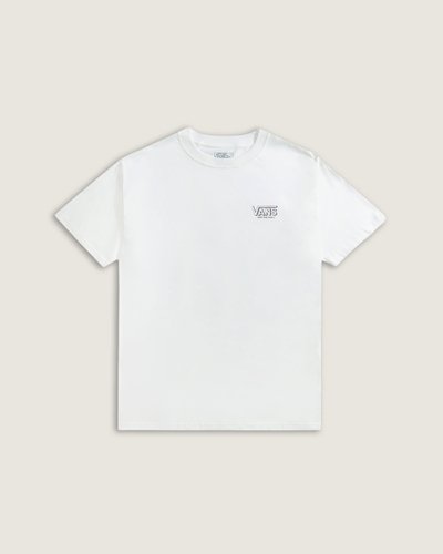 Camiseta de gola careca, estampa frontal, corte reto, toque macio. Confeccionada em 100% algodão.