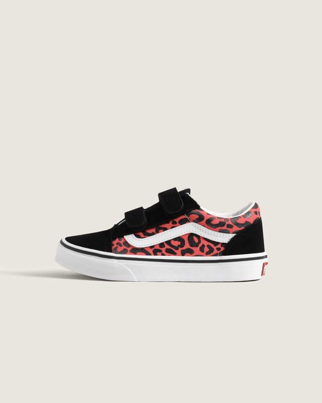 Tênis Old Skool V Glitter Leopard Diva Pink Infantil