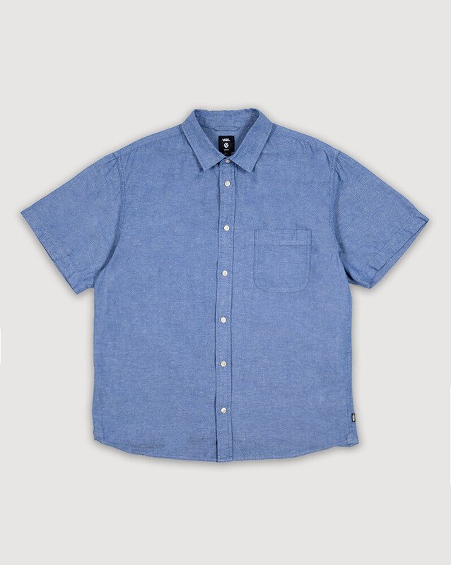 Camisa Lawson Solid Ss Woven True Navy Hylane
