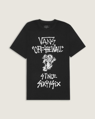 Caos total. A insanidade reina com uma arte caótica, que homenageia a história da Vans em uma camiseta de manga curta. Para um estilo casual e cotidiano, a Camiseta Let Loose Ss Black Infantil apresenta uma arte que evoca a história inusitada da Vans com estampa frontal e nas costas - com arte exclusiva e assinatura Vans “Off The Wall” e inscrição “Since SixtySix”. Confeccionada em tecido fiado e cardado para tornar a camiseta macia e resistente, mas ainda super confortável para os pequenos, a gola redonda oferece um visual clássico.