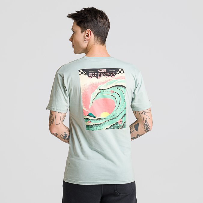 Camiseta Mte Pipemasters Poster Art Ss Gray Mist