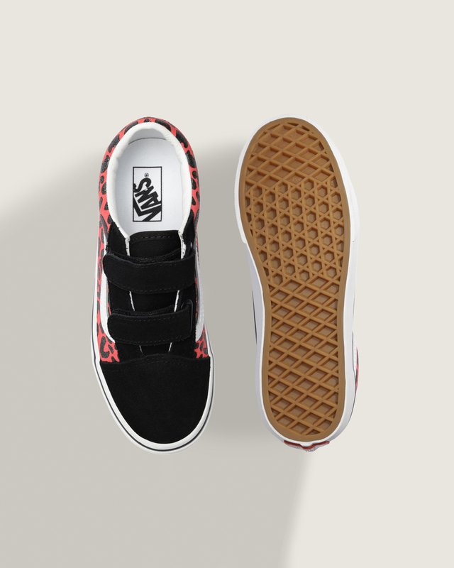 Tênis Old Skool V Glitter Leopard Diva Pink Infantil