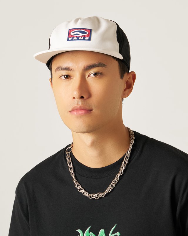 Boné Side Stripe Unstructured Trucker Marshmallow