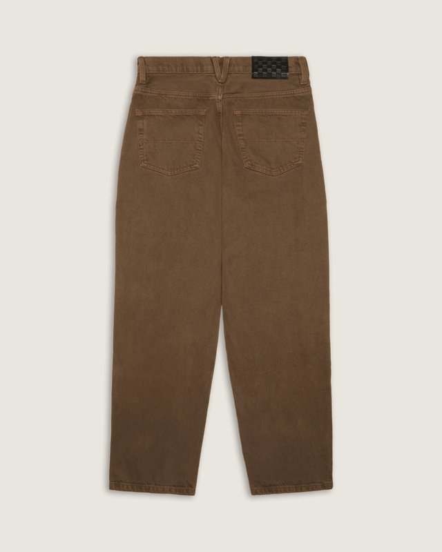 Calça Check 5 Loose Denim Dark Brown