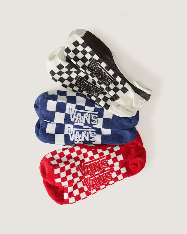 Meia Vans Check Canoodle Black (3 pares)