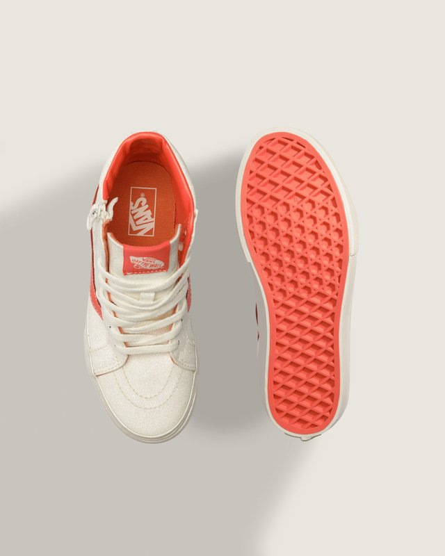 Tênis Sk8-Hi Glitter Pearl White Pink Infantil