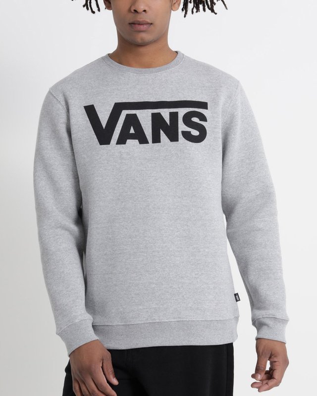 Moletom Vans Classic Crew Ll Cement Heather Black
