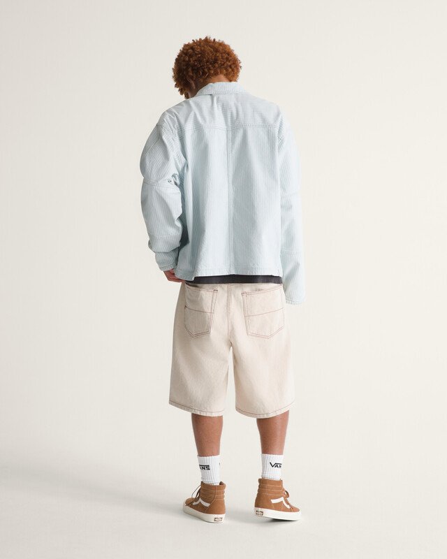 Bermuda Check 5 Baggy Denim Natural Seed