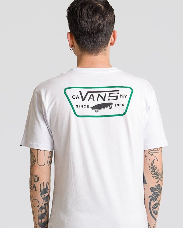 Camiseta Full Patch Back SS White Black Verdant Green