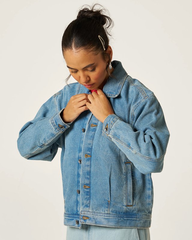 Jaqueta Pomona Station Stonewash Blue