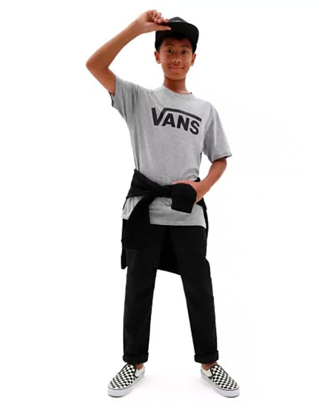 Camiseta Vans Classic Infantil Athletic Heather Black
