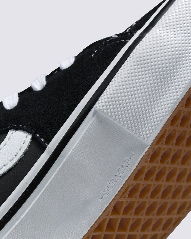 Tênis Skate Grosso Mid Black White Emo Leather