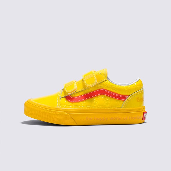 Tênis Old Skool V Infantil Haribo Checkerboard Yellow