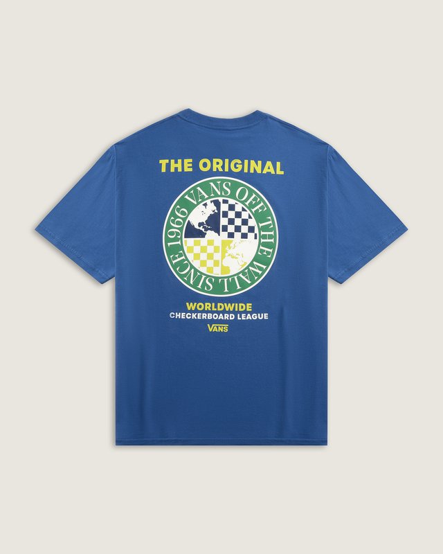 Camiseta Manga Curta Vans World Team Classic Blue