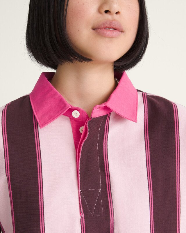 Camiseta Manga Longa Becky Rugby Coral Blush