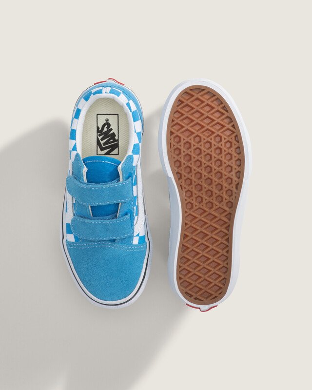 Tênis Old Skool V Color Theory Checkerboard Bright Azure Infantil
