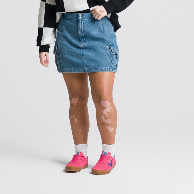Saia Sidewalk Denim Skirt Stone Wash
