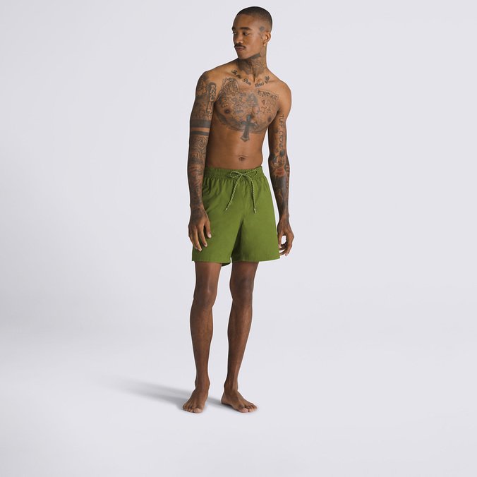 Boardshort Primary Solid Elastic Warm Weather Pesto