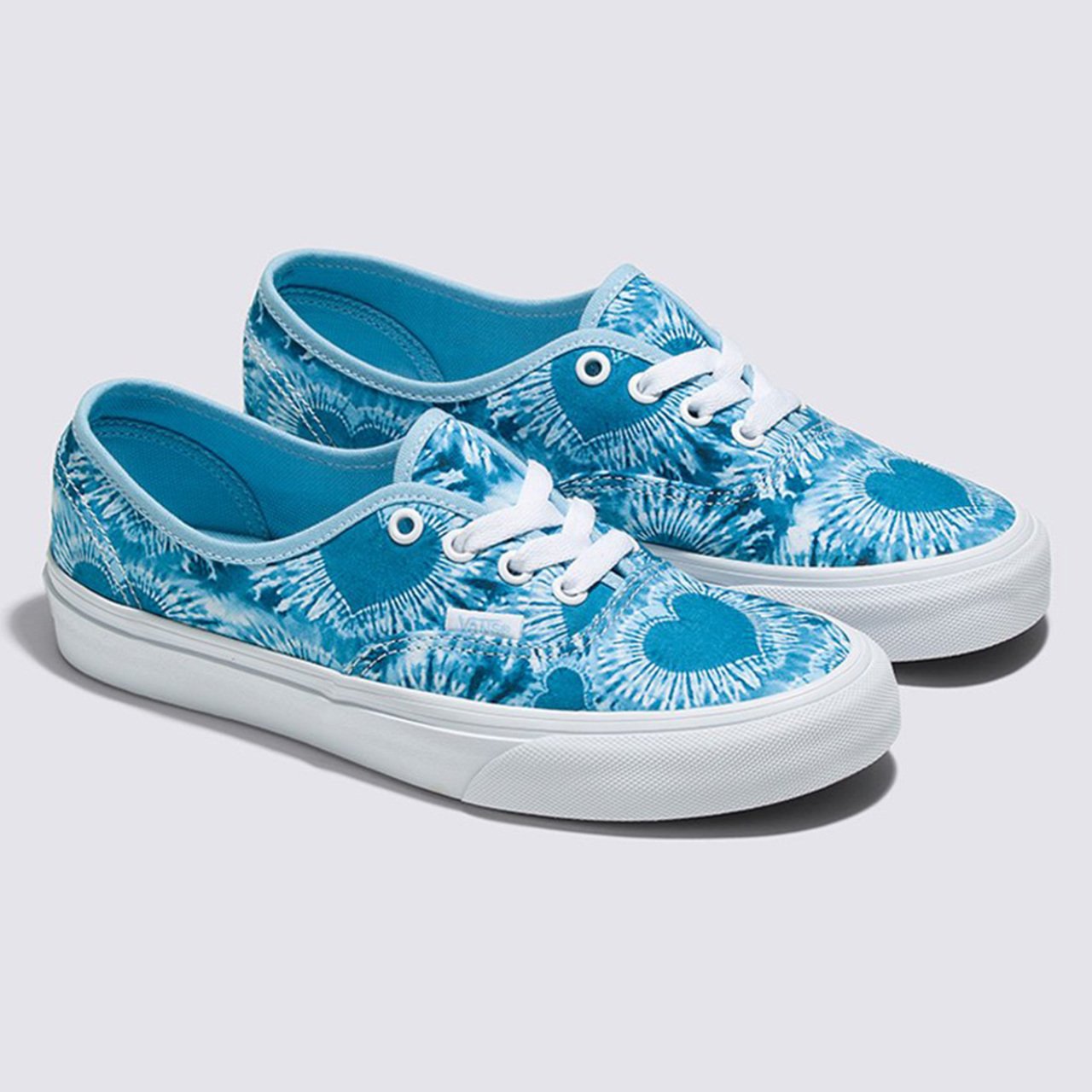 Tenis Authentic Tie Dye Hearts Light Blue True White Vans