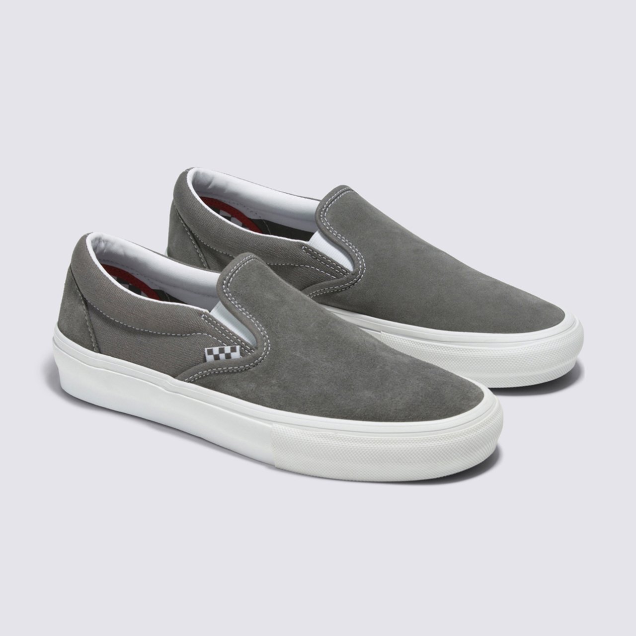 Tenis Skate Slip On Pewter True White Vans