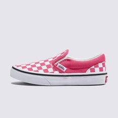 O Slip-On que define tendências é recarregado por cores ousadas e frescas. A coleção Color Theory permite que você crie uma história de cores única combinando tons vibrantes e inesperados com o estilo de clássicos icônicos. Feito com uma parte superior de lona com estampa exclusiva em checkerboard, o Tênis Slip-On Checkerboard Honeysuckle Infantil homenageia a lendária silhueta slip-on, ao mesmo tempo que oferece um visual totalmente novo para o tênis de calce fácil.
