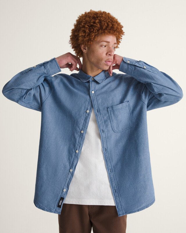 Camisa Manga Longa Lawson Solid Oxford True Navy | Vans