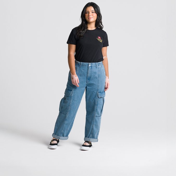 Calça Sidewalk Denim Cargo Pant Stone Wash