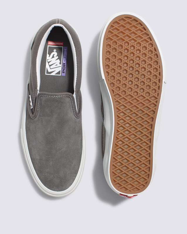 Tênis Skate Slip-On Pewter True White