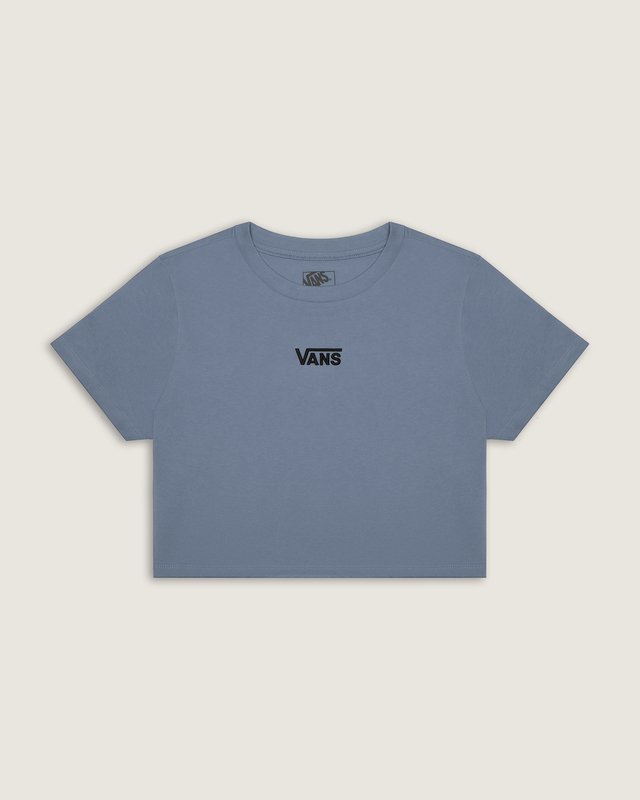 Camiseta Manga Curta Cropped Flying V Glacial Slate