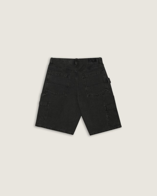 Bermuda Skate Utility Loose Denim Short Black