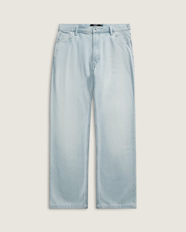 Calça Check 5 Mid Rise Straight Light Stonewash