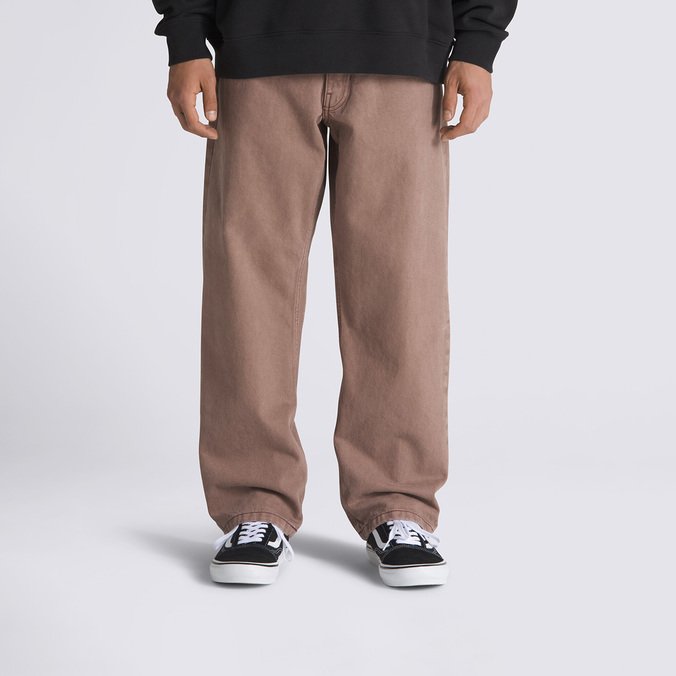 Calça Skate Check-5 Skate Loose Denim Mixxa Deep Taupe