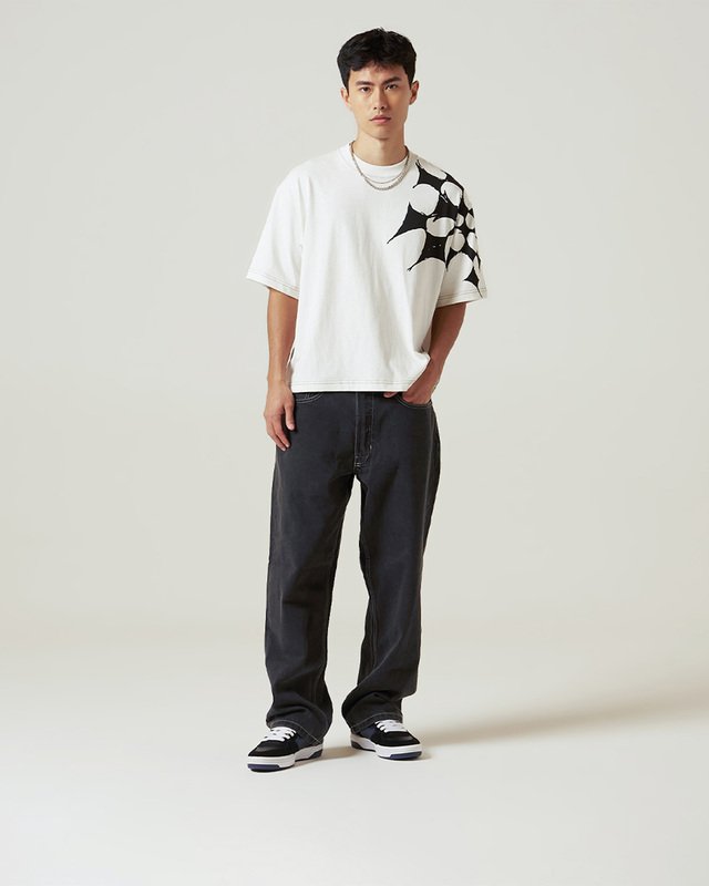 Camiseta Skate Splatter Web Short Ss Tee Marshmallow