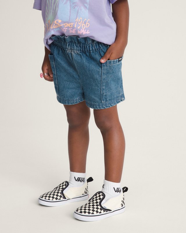 Short Infantil Joy Ruffled  Vintage Indigo