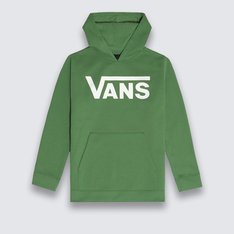 Fundada na Califórnia em 1966, a Vans está envolvida com a cultura de rua, artes, música e ligada ao skate e à evolução do esporte, sem perder a essência. Dos clássicos aos modernos, a Vans possui uma enorme variedade de modelos de tênis, roupas e acessórios, sempre mantendo o estilo "Off The Wall". O Moletom Ss Fairway Infantil com capuz possui estampa frontal com assinatura Vans em “Drop V", centralizada na altura do peito, etiqueta tecida Vans lateral, capuz com cordão para regulagem, bolsos estilo canguru, barra e punhos canelados.