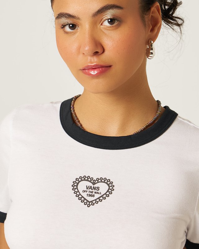 Camiseta Manga Curta Lacey Daze White | Vans