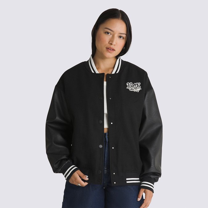 Jaqueta Varsity Club Bomber Black