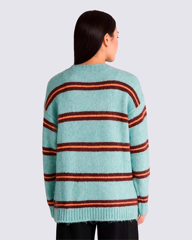 Casaco Susan Stripe Crew Gray Mist
